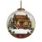 CC Christmas Decor Christmas at the Cabin Glass Ball Hanging Ornament - 3"